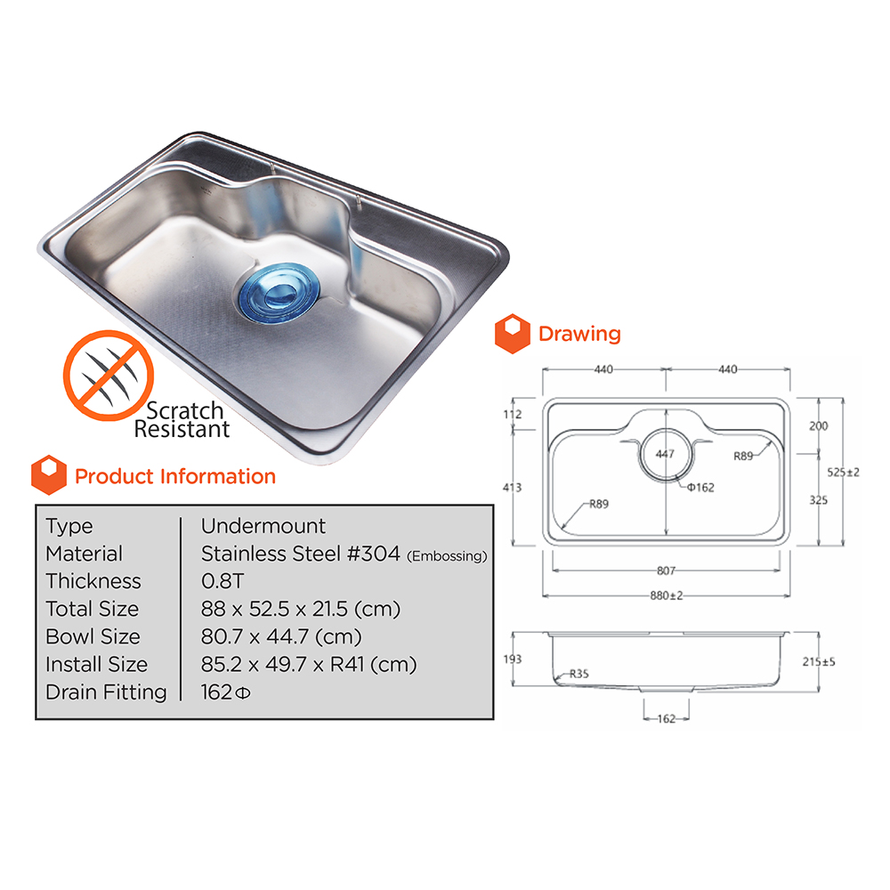 Kitchen Sink|Stainless Steel Sink|Stainless Steel Korea Sink|Sink